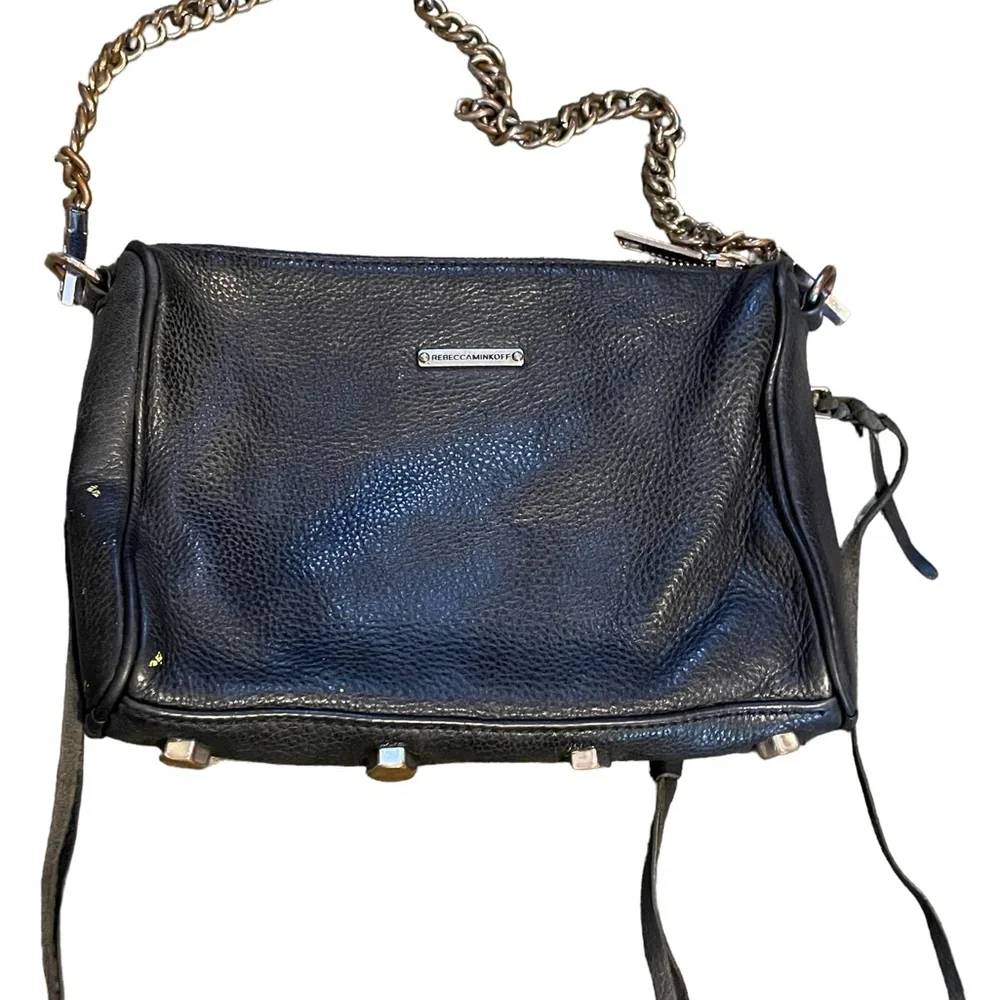 Rebecca Minkoff 3 Zip Cross-body Bag,‎ Black, GUC